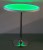 Green LED 30 Inch Round Glow Highboy Table